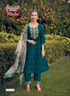 Madhu Vol 1 By Mystic 9 Mul Chanderi Kurti With Bottom Dupatta